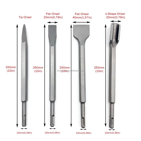 40cr Flat and Point Chisel SDS